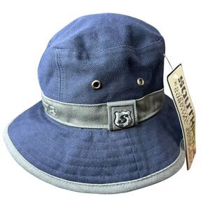 NWT Vintage South Pole Bucket Hat Adult Small Y2K Southpole Navy/Gray Hat